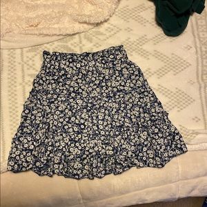 Blue and white Floral skirt